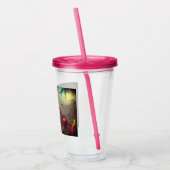 Cattleya Orchid en drie kolibries kop Acryl Drinkbeker (Links)