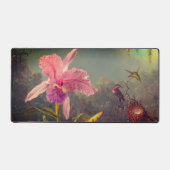 Cattleya Orchid en drie kolibries kop Bureaumat (Voorkant)