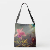 Cattleya Orchid en drie kolibries kop Crossbody Tas (Achterkant)