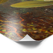 Cattleya Orchid en drie kolibries kop Foto Afdruk (Hoek)