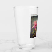 Cattleya Orchid en drie kolibries kop Glas (Rechts)