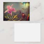 Cattleya Orchid en drie kolibries kop Informatiekaartje (Voorkant / Achterkant)