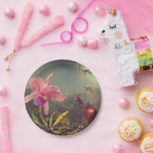 Cattleya Orchid en drie kolibries kop Papieren Bordje (Feest)