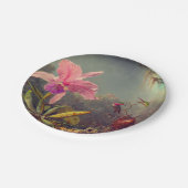 Cattleya Orchid en drie kolibries kop Papieren Bordje (Gekanteld)