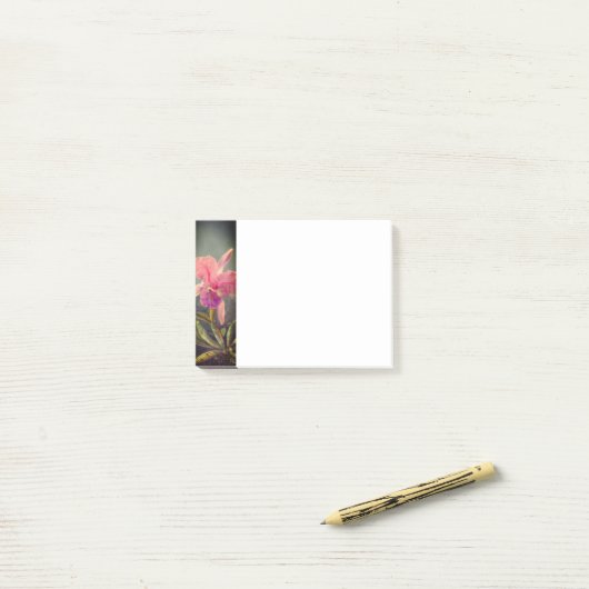 Cattleya Orchid en drie kolibries kop Post-it® Notes (Op bureau)