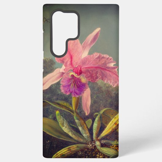 Cattleya Orchid en drie kolibries kop Samsung Galaxy Hoesje (Achterkant)