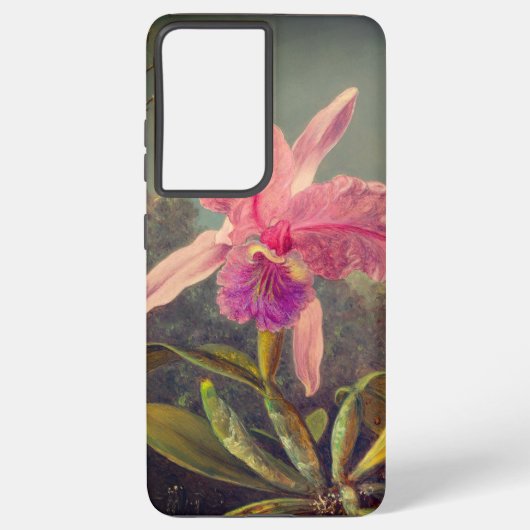 Cattleya Orchid en drie kolibries kop Samsung Galaxy Hoesje (Achterkant)
