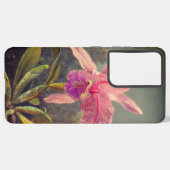 Cattleya Orchid en drie kolibries kop Samsung Galaxy Hoesje (Linkerkant)