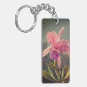 Cattleya Orchid en drie kolibries kop Sleutelhanger (Voorkant Links)
