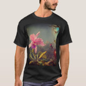 Cattleya Orchid en drie kolibries kop T-shirt (Voorkant)
