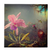 Cattleya Orchid en drie kolibries kop Tegeltje (Voorkant)