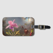 Cattleya Orchid en drie kolibries op kop Bagagelabel (Voorkant (horizontaal))