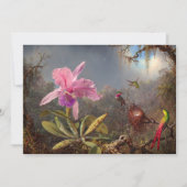 Cattleya Orchid en drie kolibries op kop Bedankkaart (Voorkant)