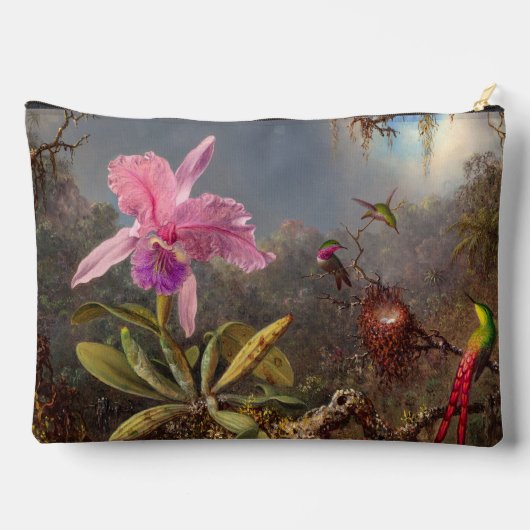 Cattleya Orchid en drie kolibries op kop Etui (Achterkant)