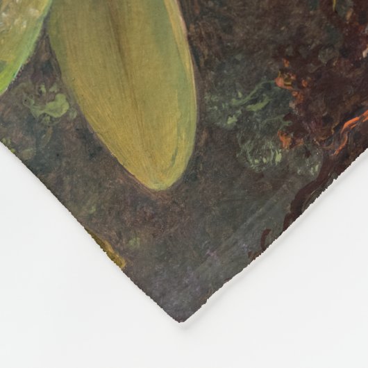 Cattleya Orchid en drie kolibries op kop Fleece Deken (Hoek)