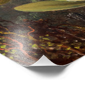 Cattleya Orchid en drie kolibries op kop Foto Afdruk (Hoek)