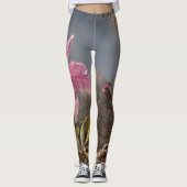 Cattleya Orchid en drie kolibries op kop Leggings (Voorkant)