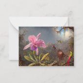 Cattleya Orchid en drie kolibries op kop Notitiekaartje (Voorkant)