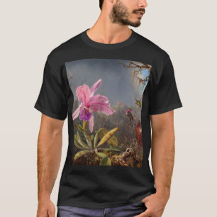 Cattleya Orchid en drie kolibries op kop T-shirt