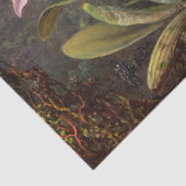 Cattleya Orchid en drie kolibries op kop Tissuepapier (Detail)