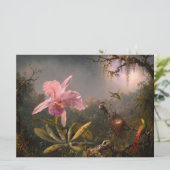 Cattleya Orchid en Three Hummingbird (Heade) Kaart (Staand voorkant)