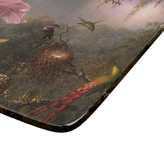 Cattleya Orchid en Three Hummingbird (Heade) Snijplank (Hoek)