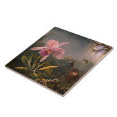 Cattleya Orchid en Three Hummingbird (Heade) Tegeltje (Zijkant)