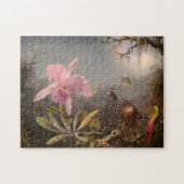 Cattleya Orchid en Three Hummingbird Legpuzzel (Horizontaal)