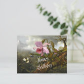 Cattleya Orchid en Two Hummingbird Briefkaart (Staand voorkant)