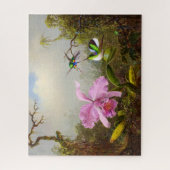 Cattleya Orchid met twee Braziliaanse kolibries Legpuzzel (Verticaal)