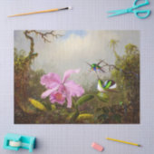 Cattleya Orchid met twee Braziliaanse kolibries Tissuepapier (Craft)