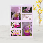 Cattleya Orchid Moederdag Wenskaart Kaart (Gele Bloem)