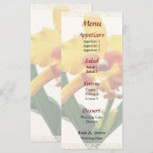 Cattleya Orchid Orchidglade Orchid Wedding Menu (Voorkant / Achterkant)