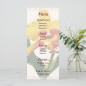 Cattleya Orchid Orchidglade Orchid Wedding Menu (Staand voorkant)