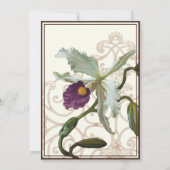 Cattleya Orchid Paars Brown - Weddenschap Kaart (Achterkant)