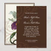 Cattleya Orchid Paars Brown - Weddenschap Kaart (Voorkant / Achterkant)