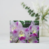 Cattleya Orchid Purple Flowers Briefkaart (Staand voorkant)