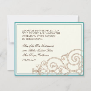 Cattleya Orchid taupe brown - Ontvang uitnodigt Kaart