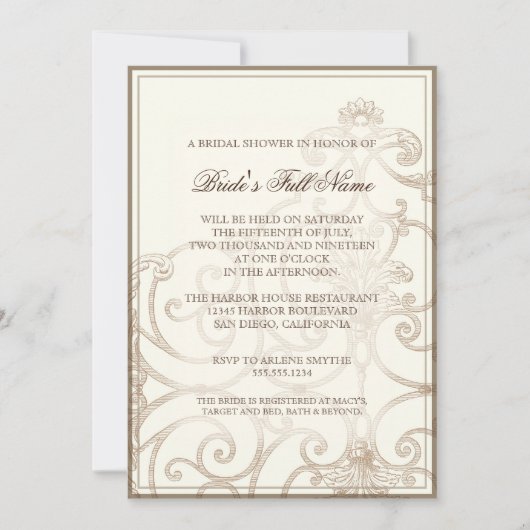 Cattleya Orchid taupe brown - Vrijgezellenfeest In Kaart (Voorkant)