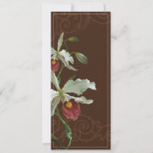 Cattleya Orchid taupe brown - Weddenschap Kaart (Achterkant)