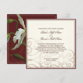 Cattleya Orchid taupe brown - Weddenschap Kaart (Voorkant / Achterkant)