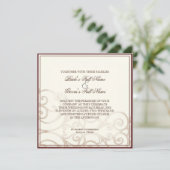 Cattleya Orchid taupe brown - Weddenschap Kaart (Staand voorkant)