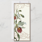 Cattleya Orchid taupe brown - Weddenschap Kaart (Achterkant)