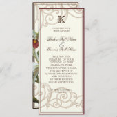 Cattleya Orchid taupe brown - Weddenschap Kaart (Voorkant / Achterkant)