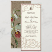 Cattleya Orchid taupe brown - Weddenschap Kaart (Voorkant / Achterkant)