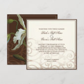 Cattleya Orchid taupe brown - Weddenschap Kaart (Voorkant / Achterkant)