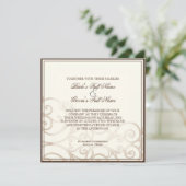 Cattleya Orchid taupe brown - Weddenschap Kaart (Staand voorkant)