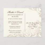 Cattleya Orchid Taupe - Save the Date Briefkaart (Achterkant)