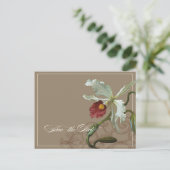 Cattleya Orchid Taupe - Save the Date Briefkaart (Staand voorkant)