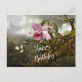 Cattleya Orchid, Two Hummingbird and a Beetle Briefkaart (Voorkant)